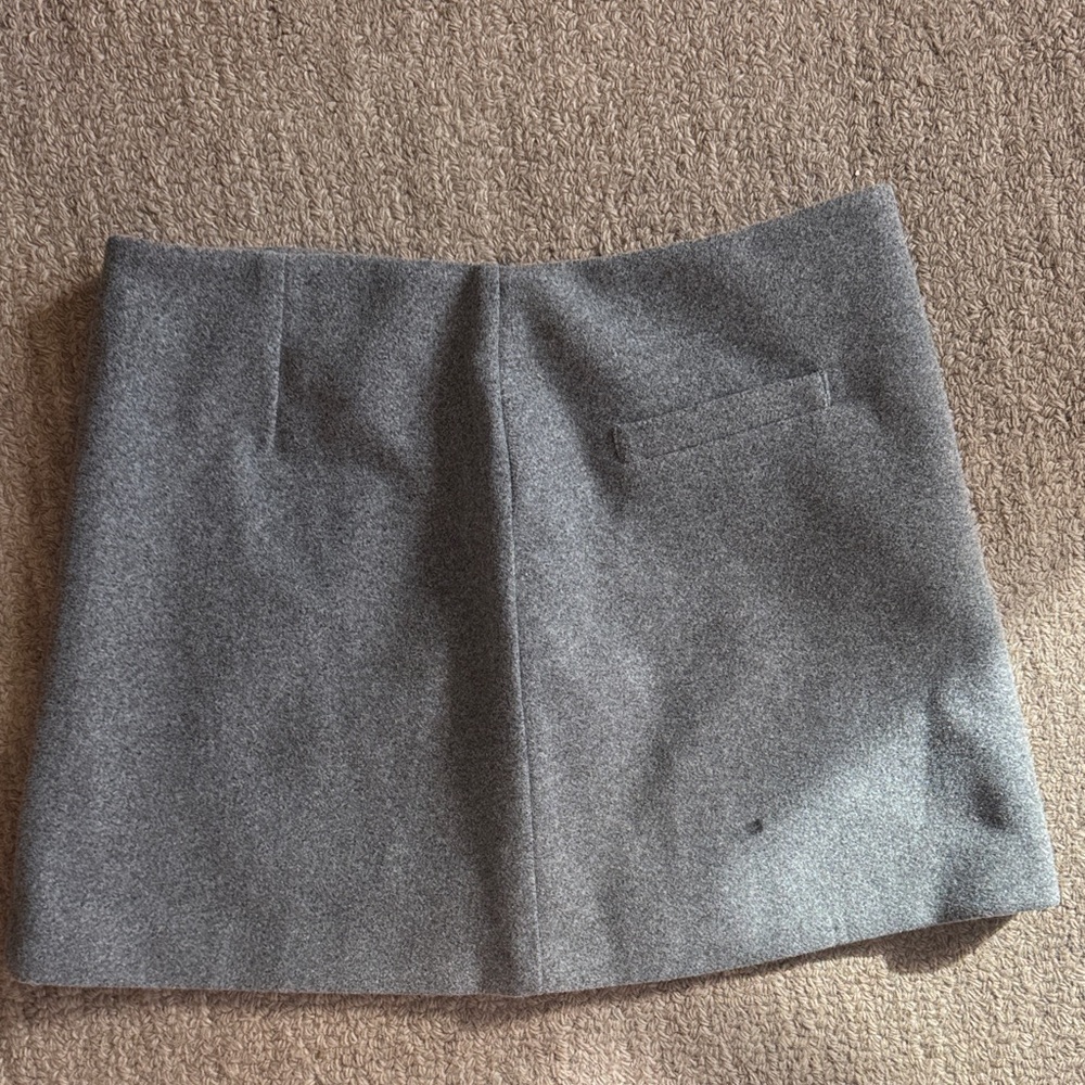 Gray Women's Skirt - Faux wool
